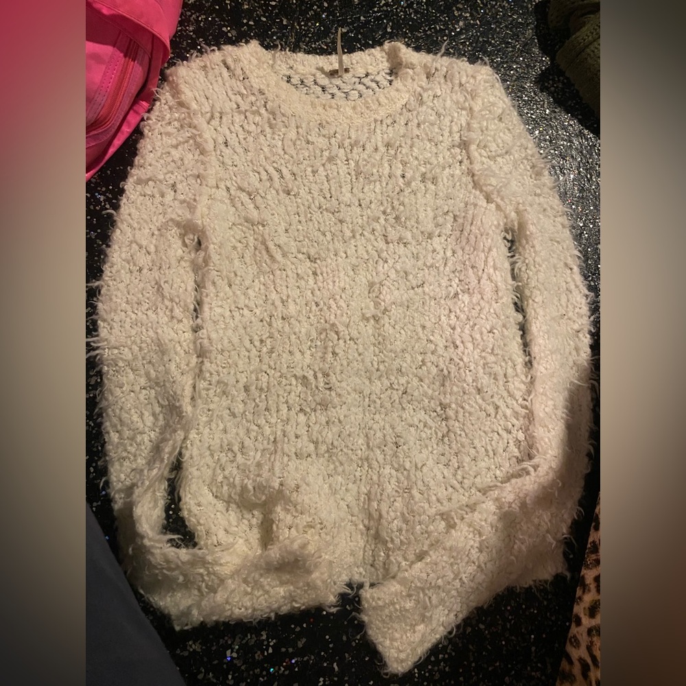 Free people white sweater